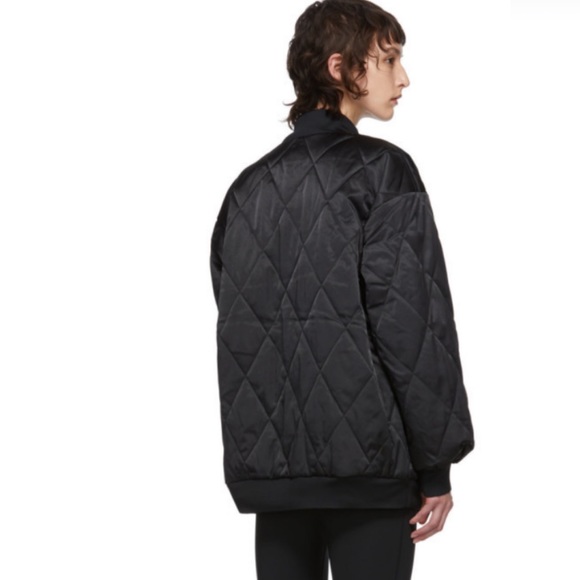 Nike Air Syn Fill Satin Jacket Black/Black/White New with Rare & Sold Out - Picture 3 of 11